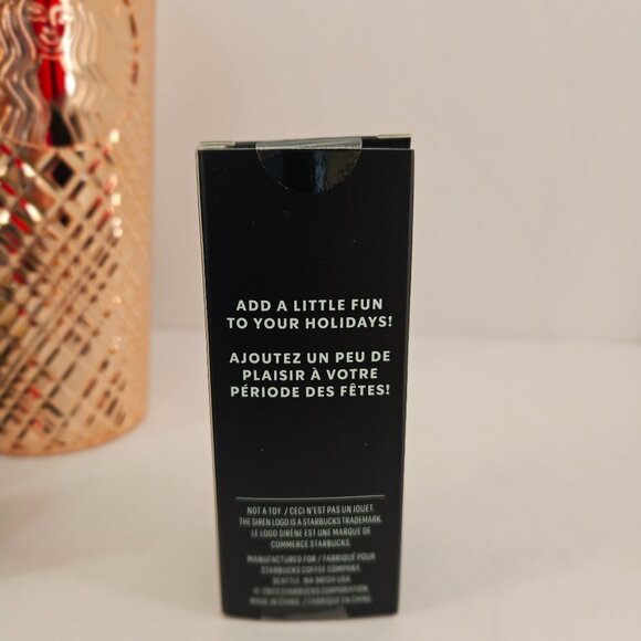 Starbucks 24 Oz Rose Gold Diamond Textured Tumbler & Keychain Cold Cup Ornament - Picture 9 of 10